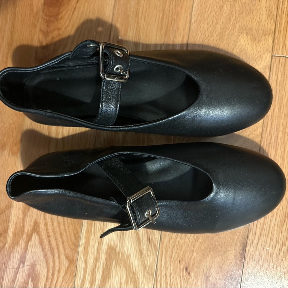 Black Mary Jane Flats
